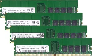 Timetec Hynix IC 64GB KIT(4x16GB) DDR4 3200MHz PC4-25600 Unbuffered ECC 1.2V CL22 288 Pin UDIMM Server Memory RAM Module Upgrade (64GB KIT(4x16GB))