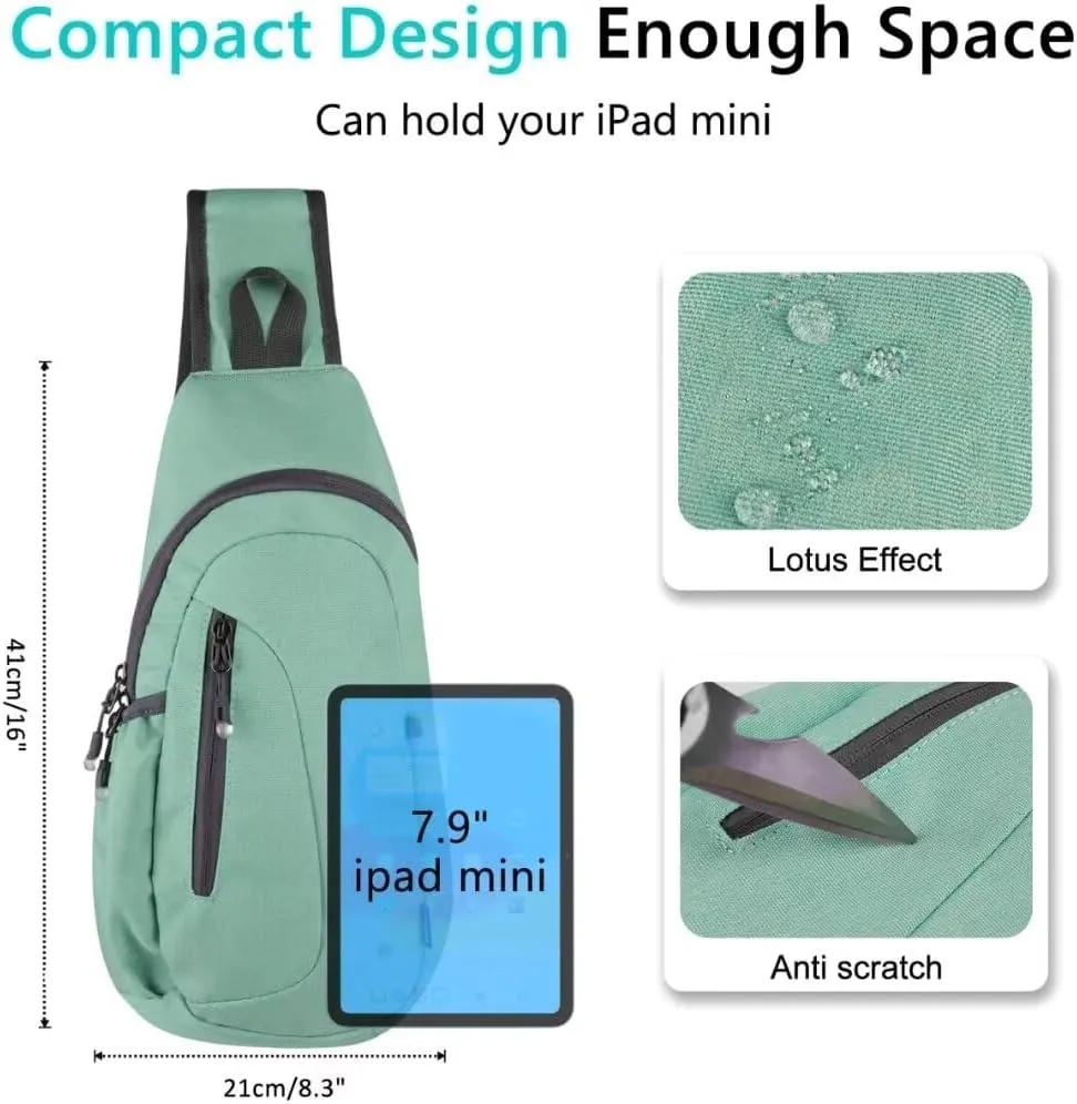 TITECOUGO Small Sling Bag, Lightweight Crossbody Backpack for Men Women, Shoulder Bag for Sports and Outdoor