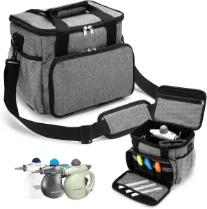 TMEOIIPY Storage Bag Compatible with Bissell SteamShot 39N7V/39N7A, Adjustable Dividers Handheld Steam Cleaner Organizer Bag, Carrying Case with Strong Zippers for Steam Shot Accessories(Bag Only!)