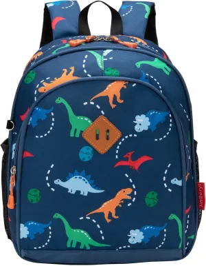 Toddler Backpack Boys, 12 Inch Kids Backpack for Preschool or Kindergarten, Dinosaur Navy Blue