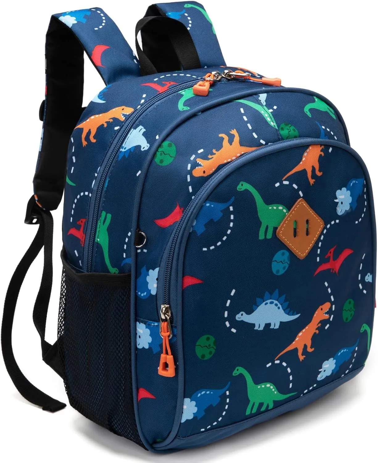 Toddler Backpack Boys, 12 Inch Kids Backpack for Preschool or Kindergarten, Dinosaur Navy Blue