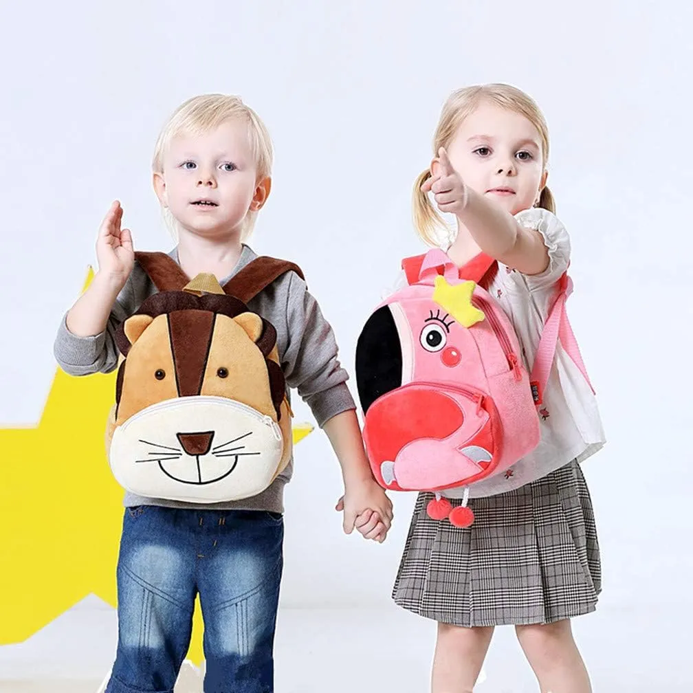 Toddler Backpack Zoo Animals Backpacks Cute Plush Bag Cartoon 10" Preschool Book Bag For 2  Years Girls Boys