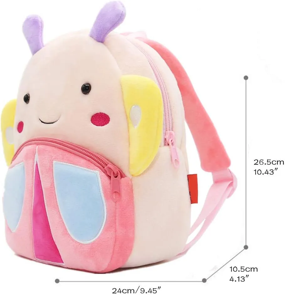 Toddler Backpack Zoo Animals Backpacks Cute Plush Bag Cartoon 10" Preschool Book Bag For 2  Years Girls Boys