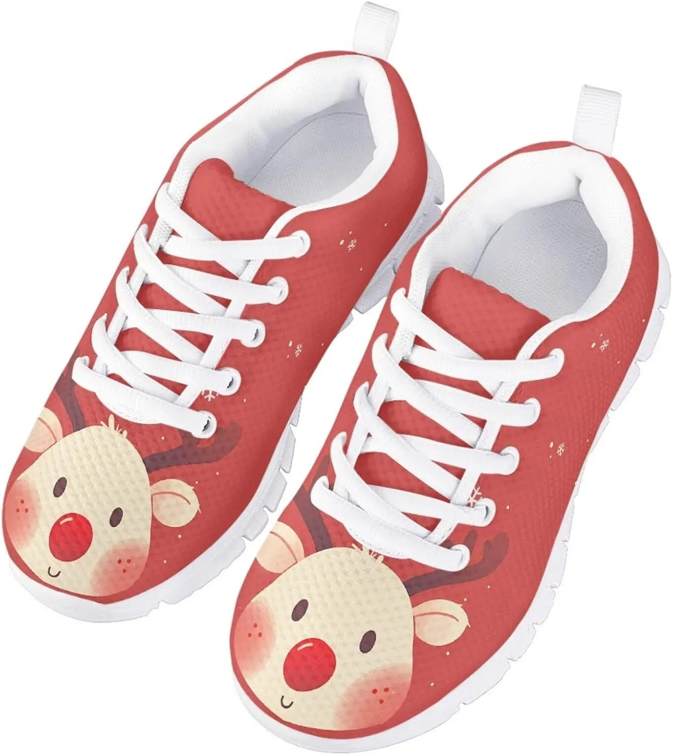 Toddler Boys Girls Sneakers Casual Cozy House Shoes Stylish Cartoon Breathable Elastic Mesh Shoes with Rubber Sole for Outdoor US Little Kid 11-15 Big Kid 1-5 White Sole