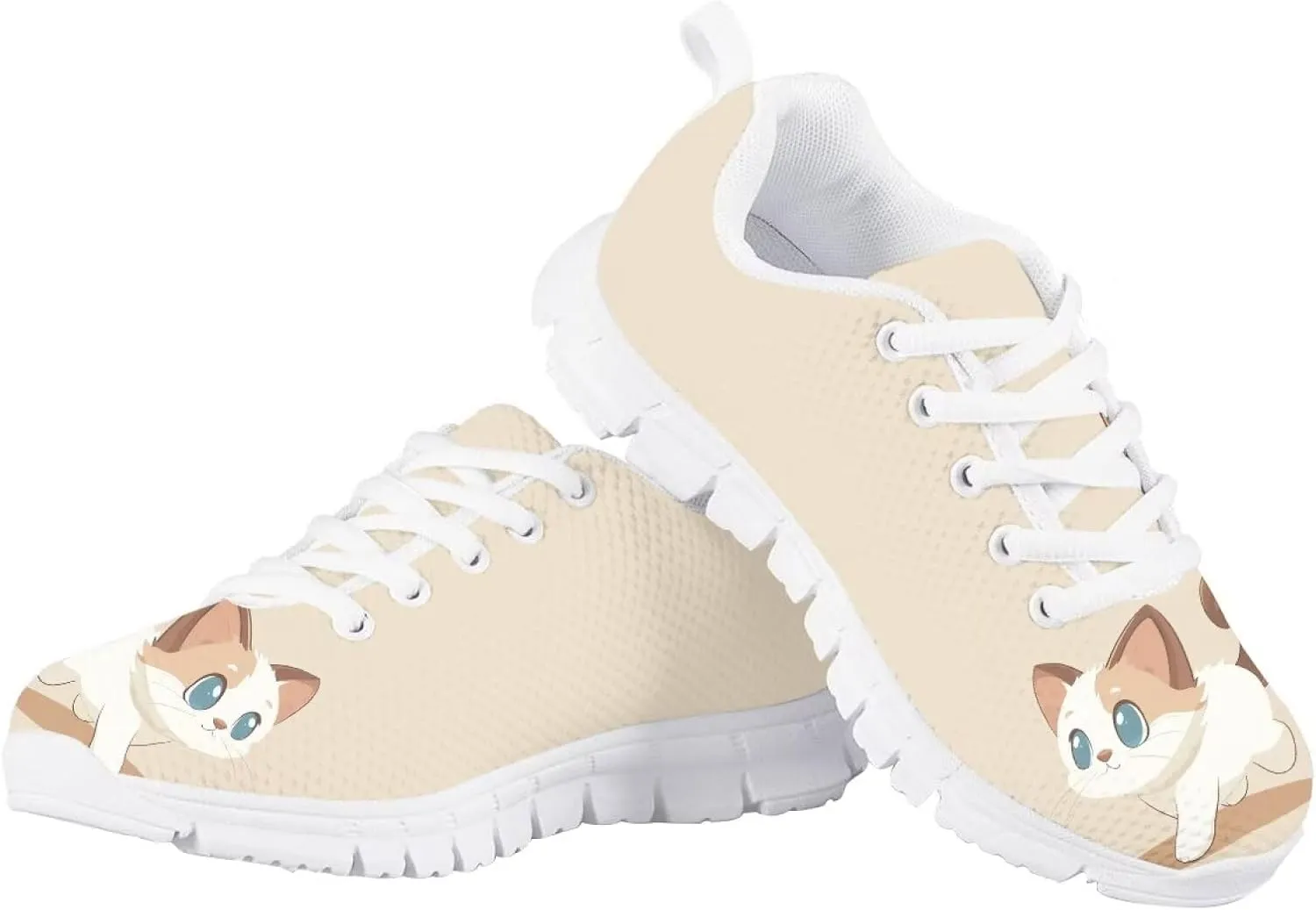 Toddler Boys Girls Sneakers Casual Cozy House Shoes Stylish Cartoon Breathable Elastic Mesh Shoes with Rubber Sole for Outdoor US Little Kid 11-15 Big Kid 1-5 White Sole
