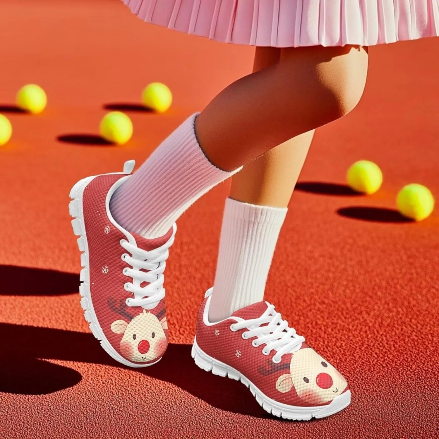 Toddler Boys Girls Sneakers Casual Cozy House Shoes Stylish Cartoon Breathable Elastic Mesh Shoes with Rubber Sole for Outdoor US Little Kid 11-15 Big Kid 1-5 White Sole