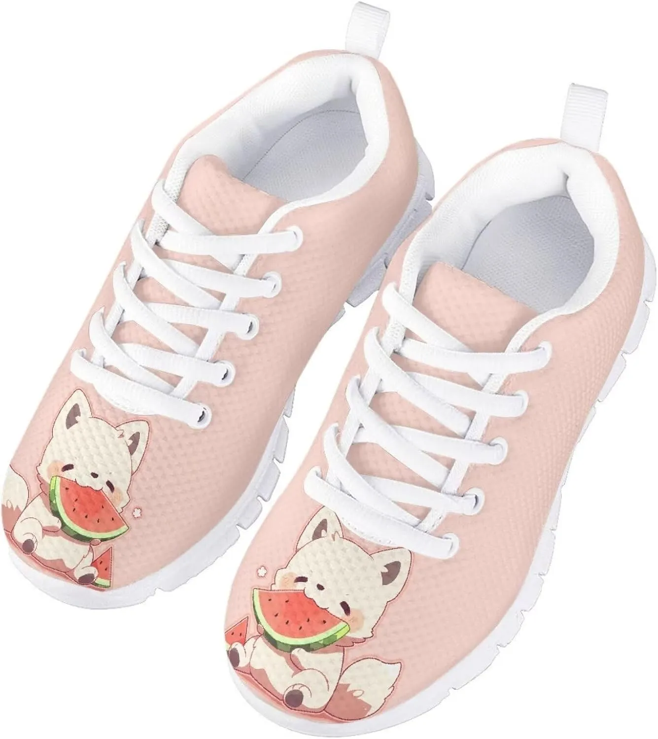 Toddler Boys Girls Sneakers Casual Cozy House Shoes Stylish Cartoon Breathable Elastic Mesh Shoes with Rubber Sole for Outdoor US Little Kid 11-15 Big Kid 1-5 White Sole