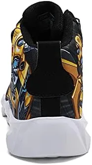 Toddler Little Kid Cartoon Sport Shoes Big Boys High Top Sneakers for Running Basketball Tennis Hiking