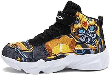 Toddler Little Kid Cartoon Sport Shoes Big Boys High Top Sneakers for Running Basketball Tennis Hiking