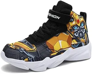 Toddler Little Kid Cartoon Sport Shoes Big Boys High Top Sneakers for Running Basketball Tennis Hiking