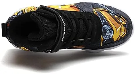 Toddler Little Kid Cartoon Sport Shoes Big Boys High Top Sneakers for Running Basketball Tennis Hiking