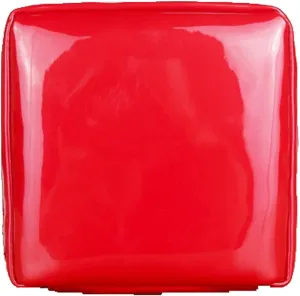 Toiletry Women Square Patent Leather Zipper Make Up Female Travel Cosmetic Case bag (Red)