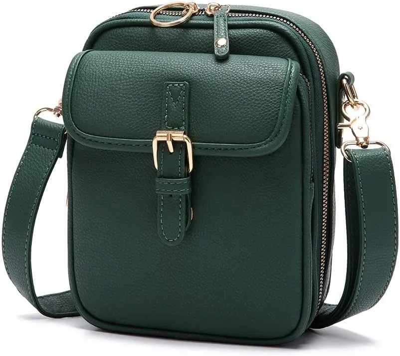 Tojoyride Crossbody Bag,2025 Upgrade Double Layer Large Capacity Mini Messenger Bag, With 10 Card Slots and Anti-Theft Zipper