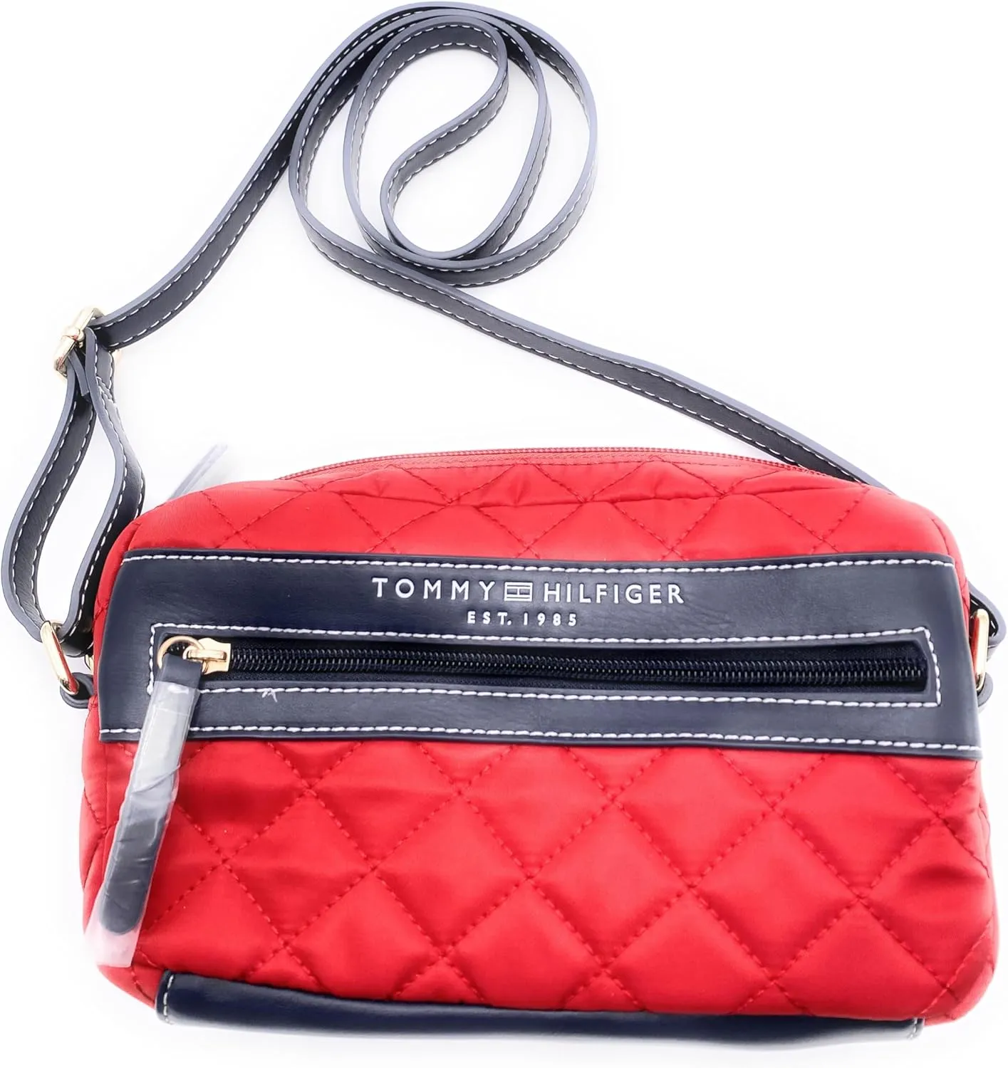 Tommy Hilfiger Bag - Women's - Red - Crossbody - Shoulder Bag - 25 x 20 x 5 cm - Padded Look - TH Lettering - Women's Handbag - Women Bag7050, red, Einheitsgröße