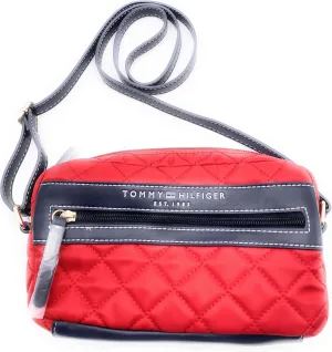 Tommy Hilfiger Bag - Women's - Red - Crossbody - Shoulder Bag - 25 x 20 x 5 cm - Padded Look - TH Lettering - Women's Handbag - Women Bag7050, red, Einheitsgröße