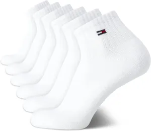 Tommy Hilfiger Men's Quarter Socks - 6 Pack Cushioned Athletic Ankle Socks - Breathable Sports for Men