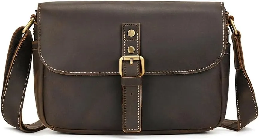 Top Layer Cowhide Flip Shoulder Bag Large Capacity Bag Crossbody Shoulder Bag