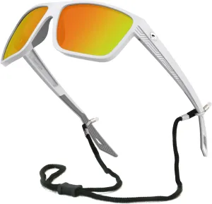 TOREGE Mens Women Sunglasses Polarized Sports UV Protection Wraparound Lightweight Sunglasses for Fishing Golfing NAUTILUS