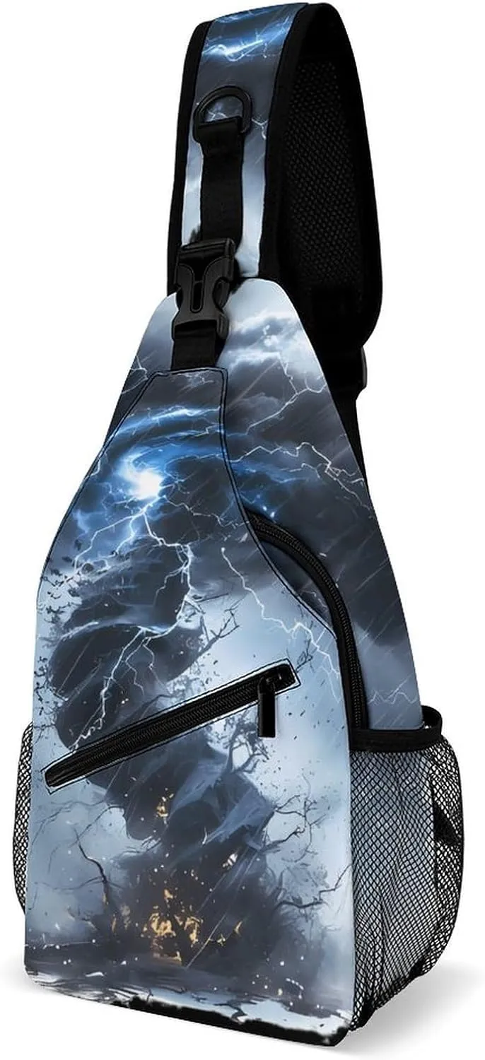 Tornado Crossbody Sling Bag Novelty Chest Bags Shoulder Backpack For Travel Hiking