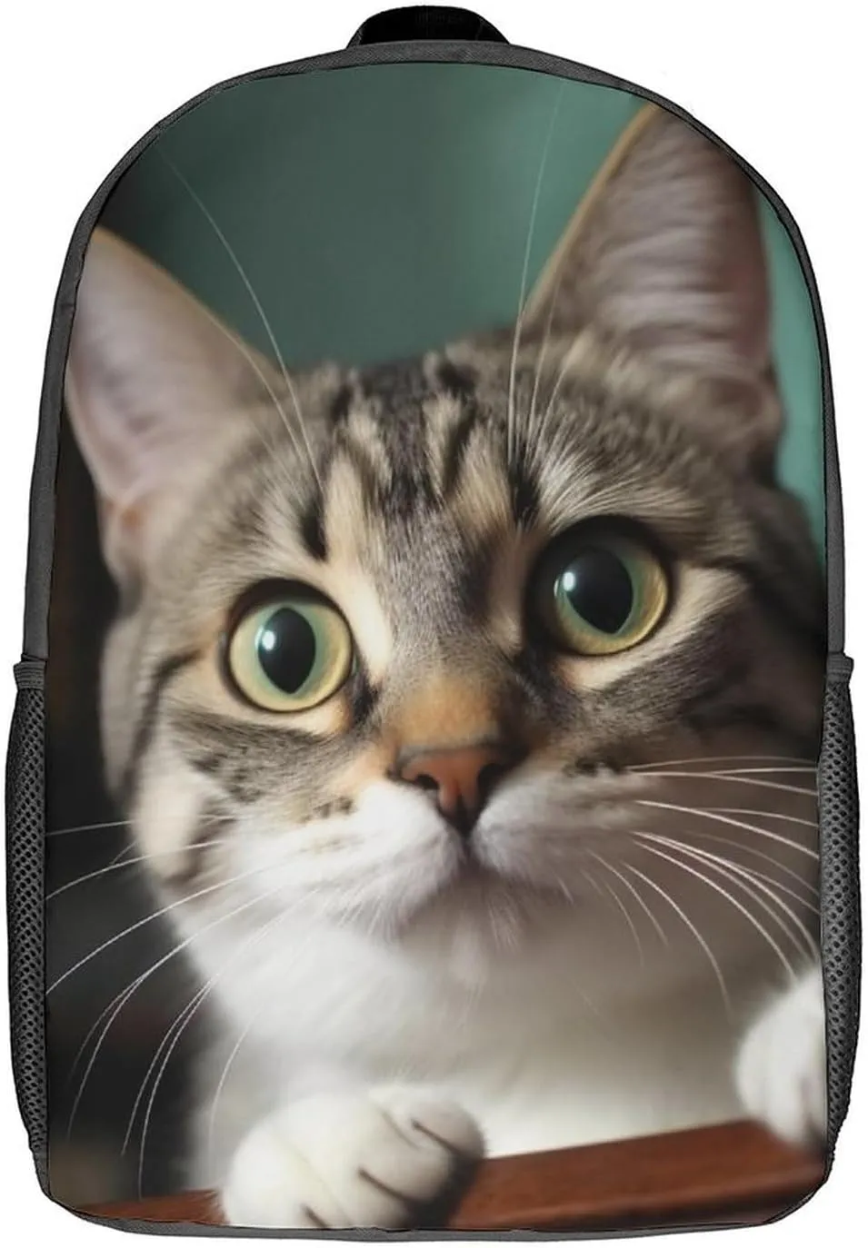 Travel Backpack for Men Women Daypack A Curious Cat Laptop Backpack Computer Bag Business Work Bag for Work