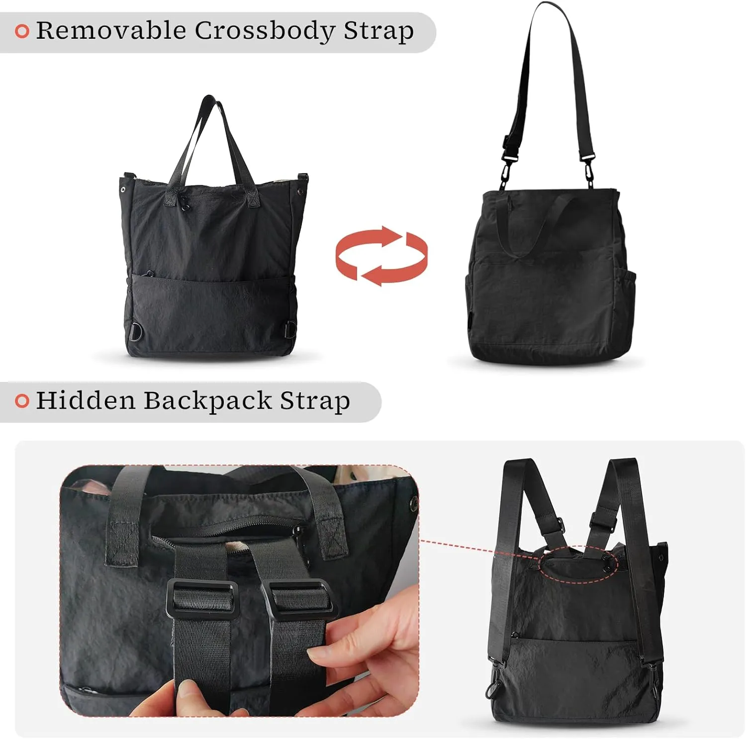 Travel Duffel Bag with Laptop Compartment, Gym Bag for Women Carry On Weekender Tote Overnight Backpack