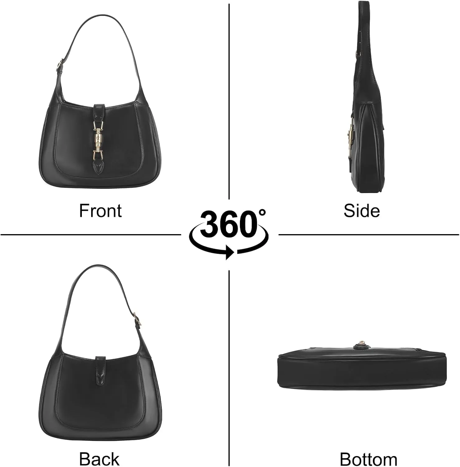 TRBSXRT Shoulder Bag Purse for Women - Leather Handbag Crossbody Bag with Adjustable Strap