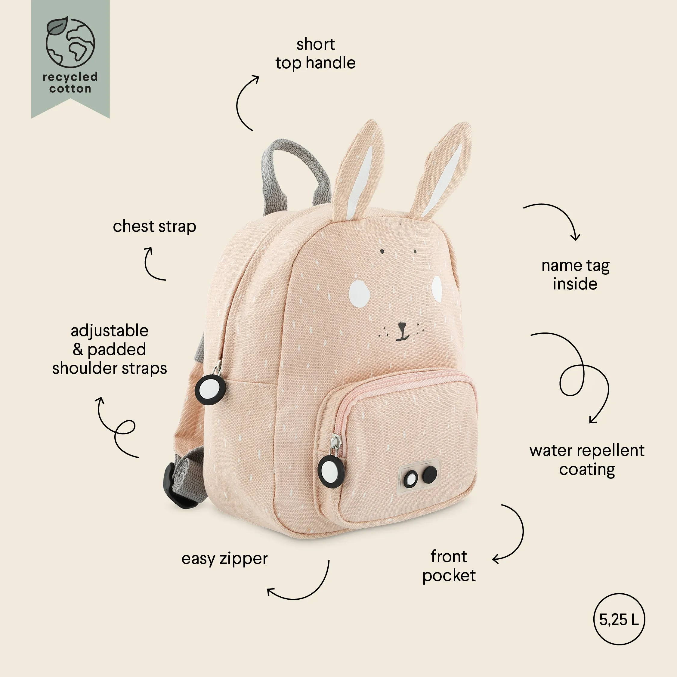 Trixie- Backpack Small - Mrs Rabbit