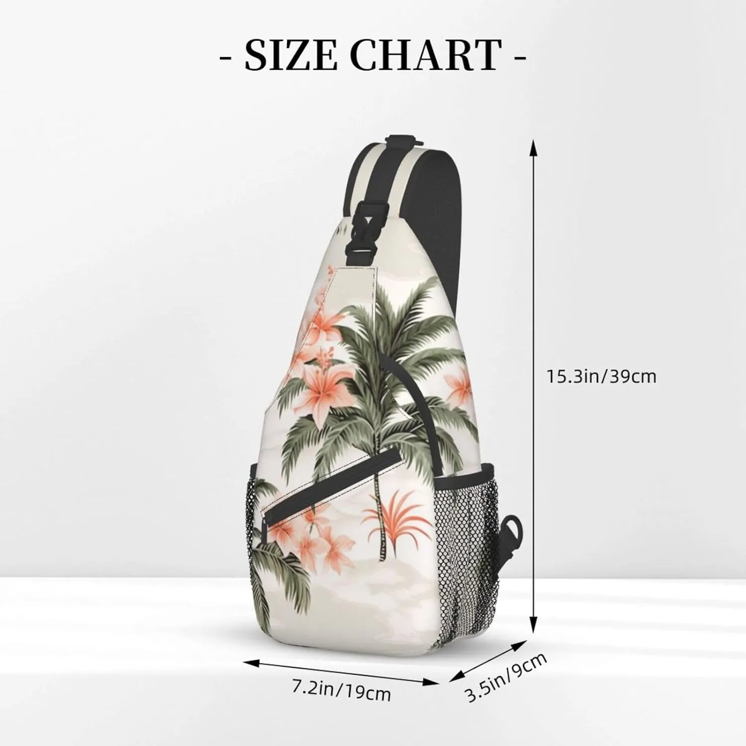 Tropical Palm Trees Print Men'S Casual Crossbody Chest Bag - A Versatile Accessory For Everyday Use And Short Trips