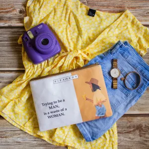 Try to Be a Man - Printed Multi Purpose Canvas Pouch