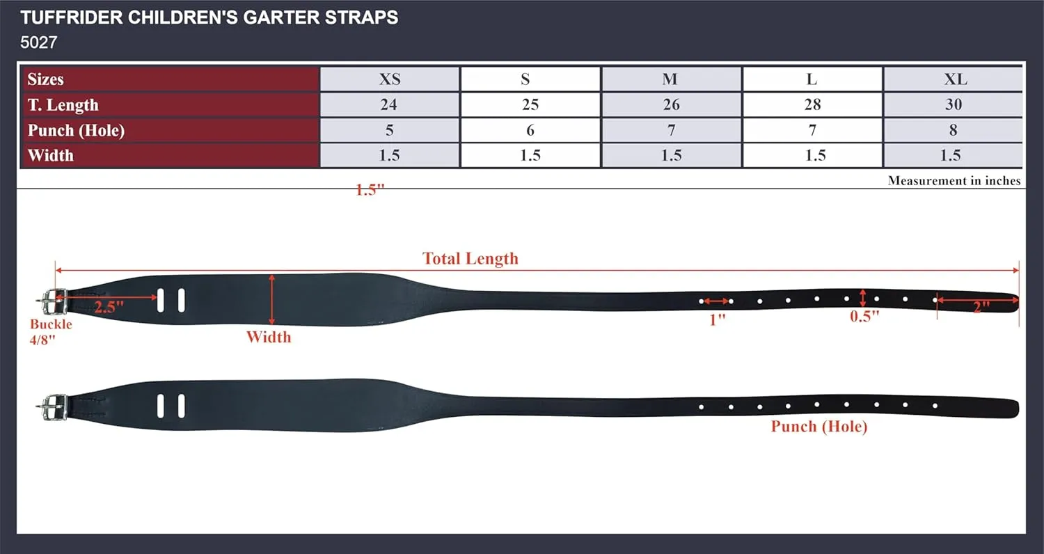 TuffRider Children's Garter Straps