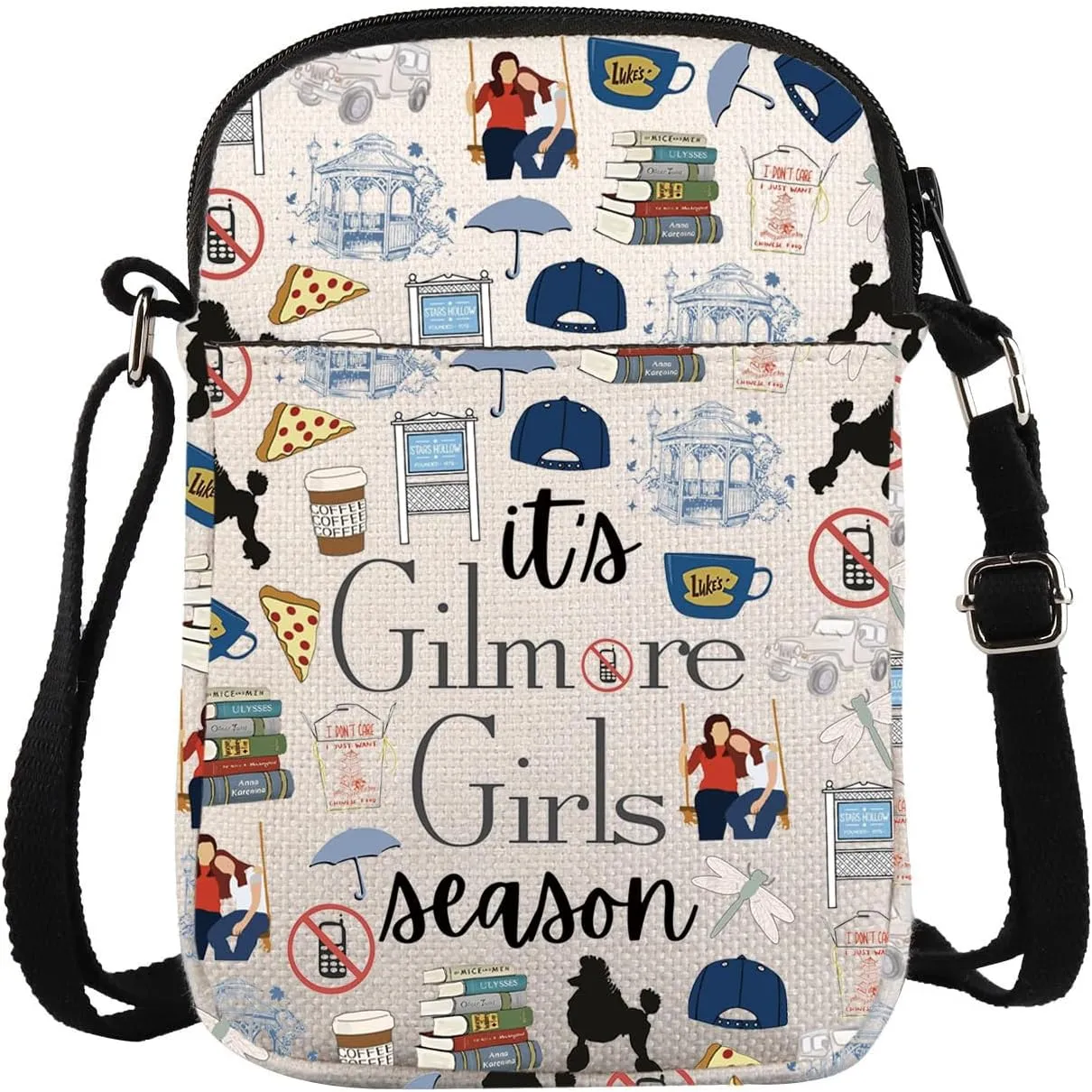 TV Show Merchandise Crossbody Purse Bag Luke’s Coffee Gift Rory Lorelai Lovers Gift It’s Season Messenger Bag