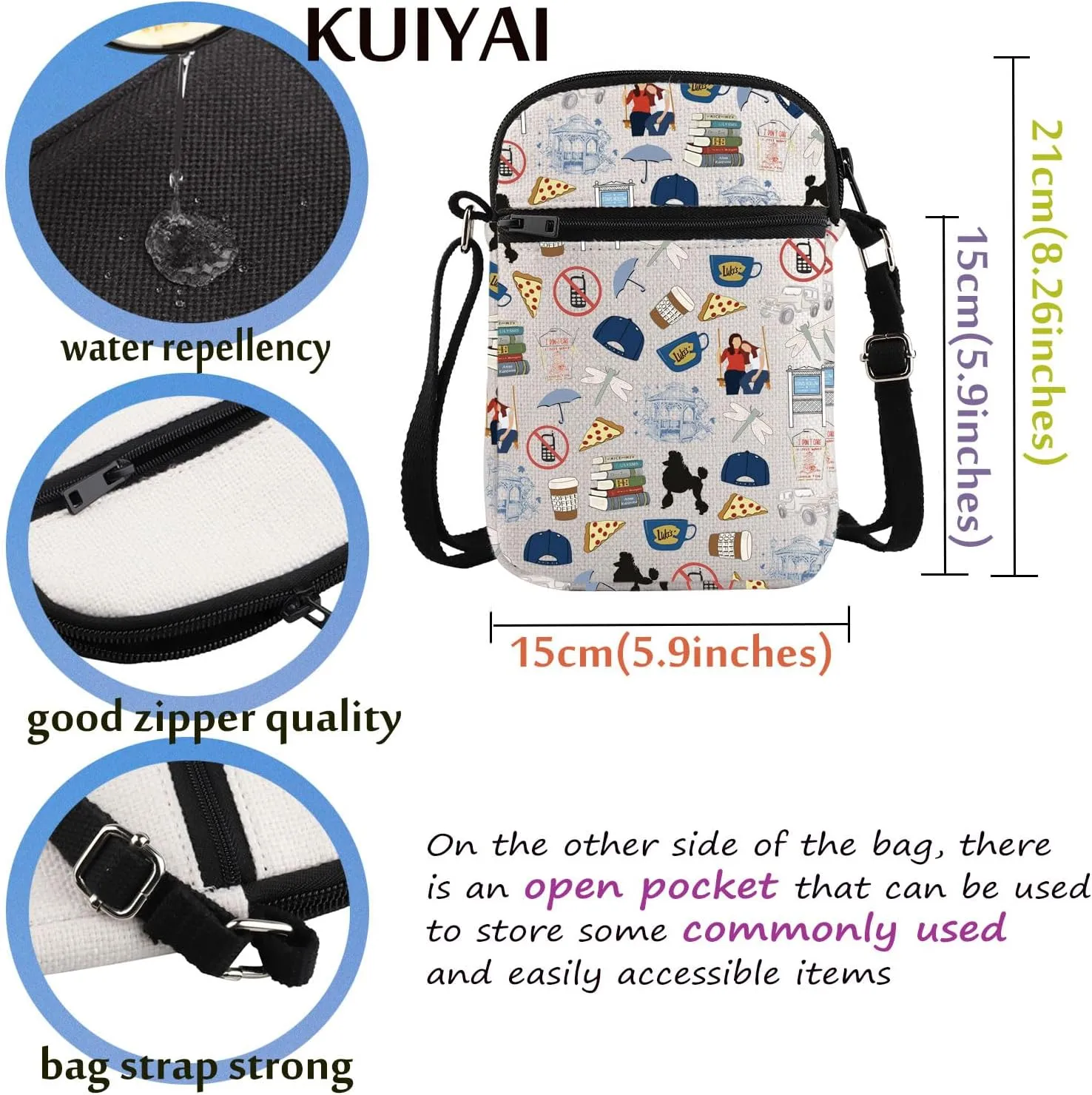 TV Show Merchandise Crossbody Purse Bag Luke’s Coffee Gift Rory Lorelai Lovers Gift It’s Season Messenger Bag
