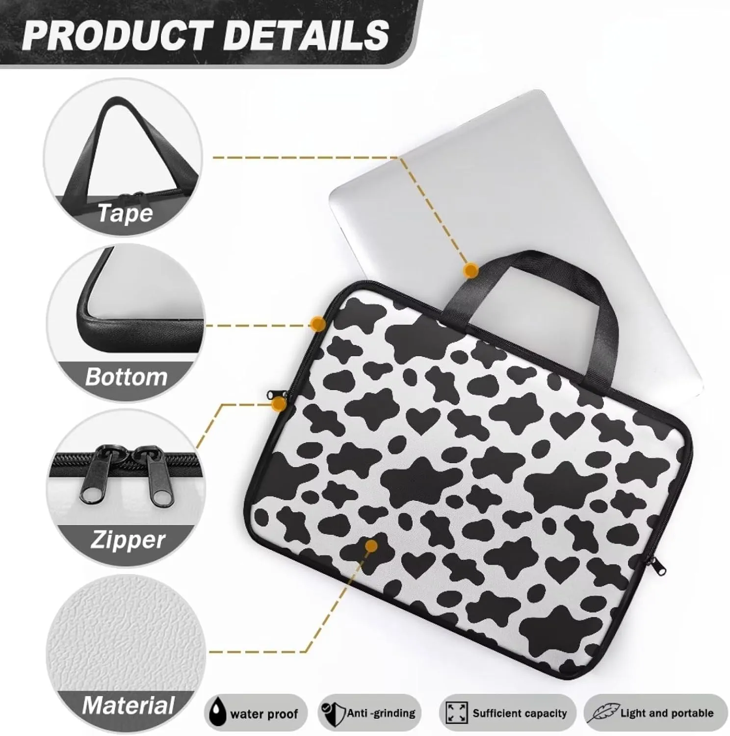 Uasibuni Fashion Laptop Tote Bag with Handle,Travel Laptop Bag 15.6Inch,Laptop Cover Bag 17In