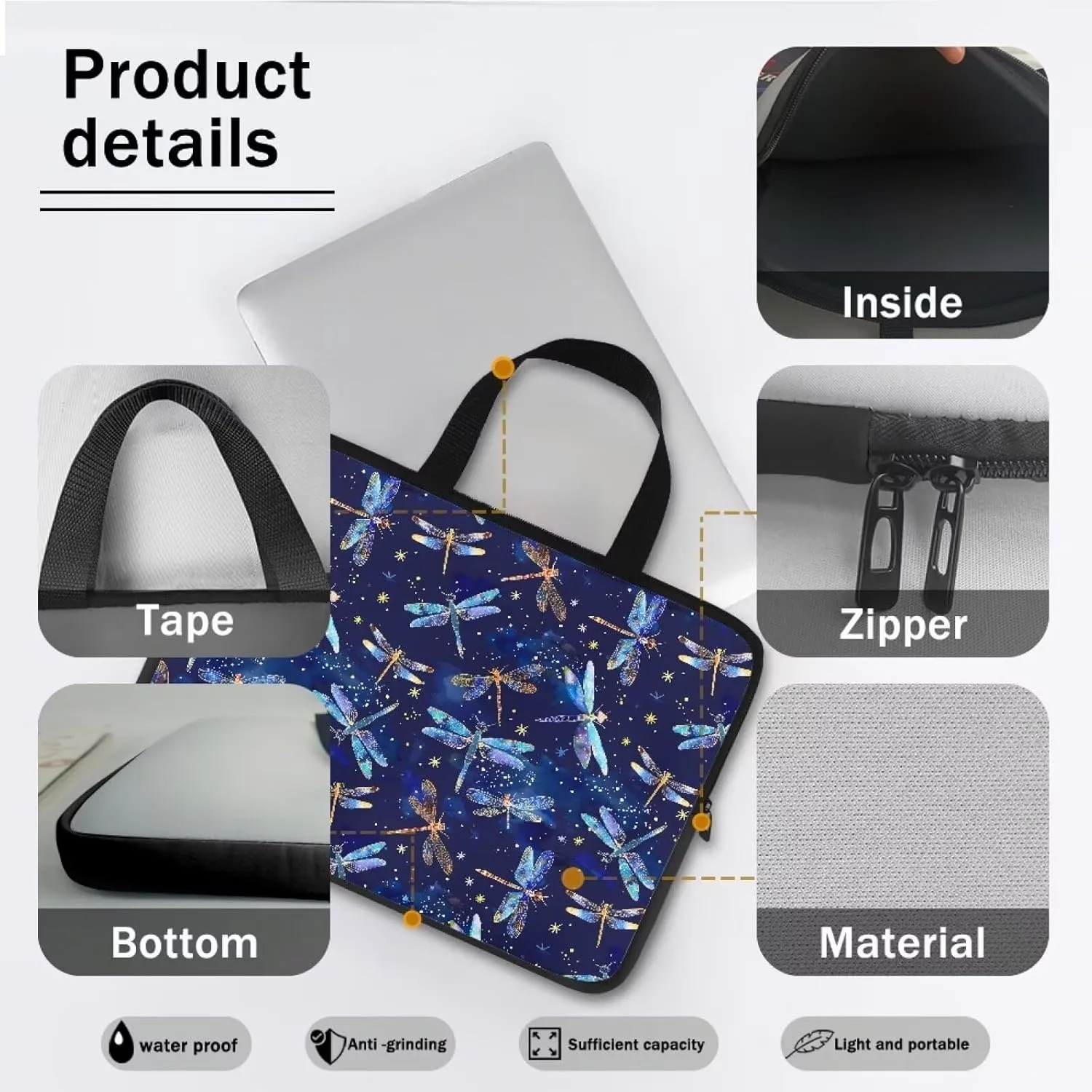 Uasibuni Laptop Sleeve, 10-17 inch Laptop Case Protective Laptop Cover Briefcase Computer Carrying Bag