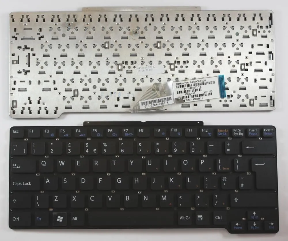 UK Layout Black Replacement Laptop Keyboard Compatible with Sony Vaio VGN-SR39VN/S