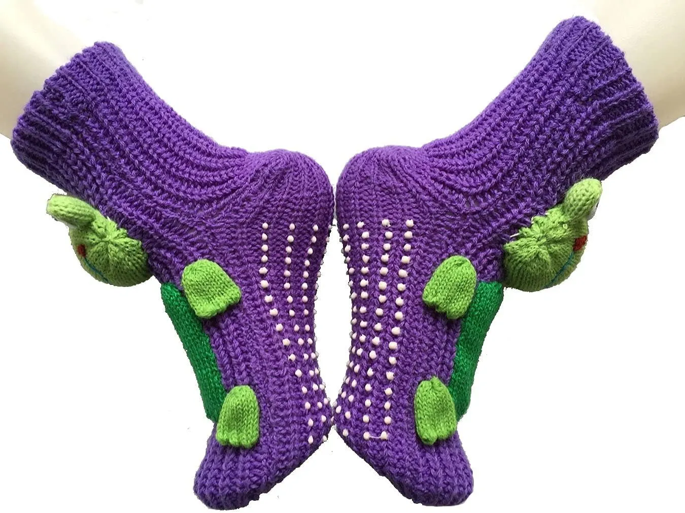 Ulalaza Non-slip Household Floor Socks Knit Sweater Casual Socks Slippers Socks for Women