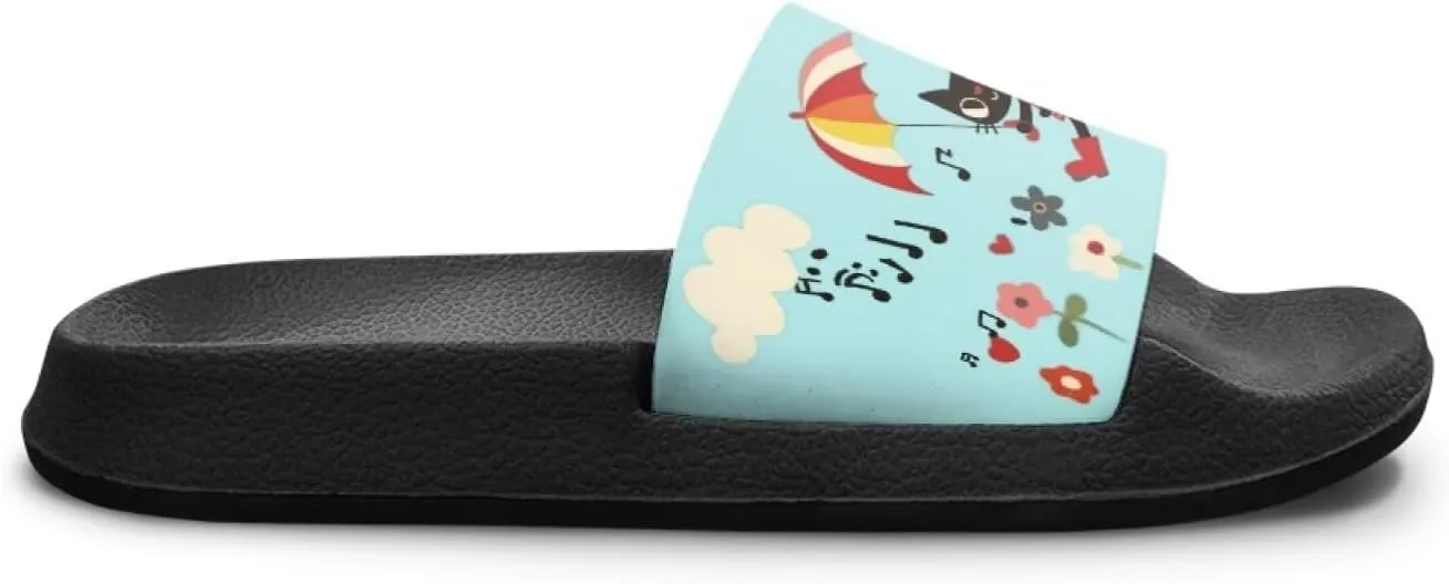 UNICEU Kids House Slippers Comfortable Open Toe Slides Sandals Girls Boys Slip On Lightweight Casual Shower Shoes