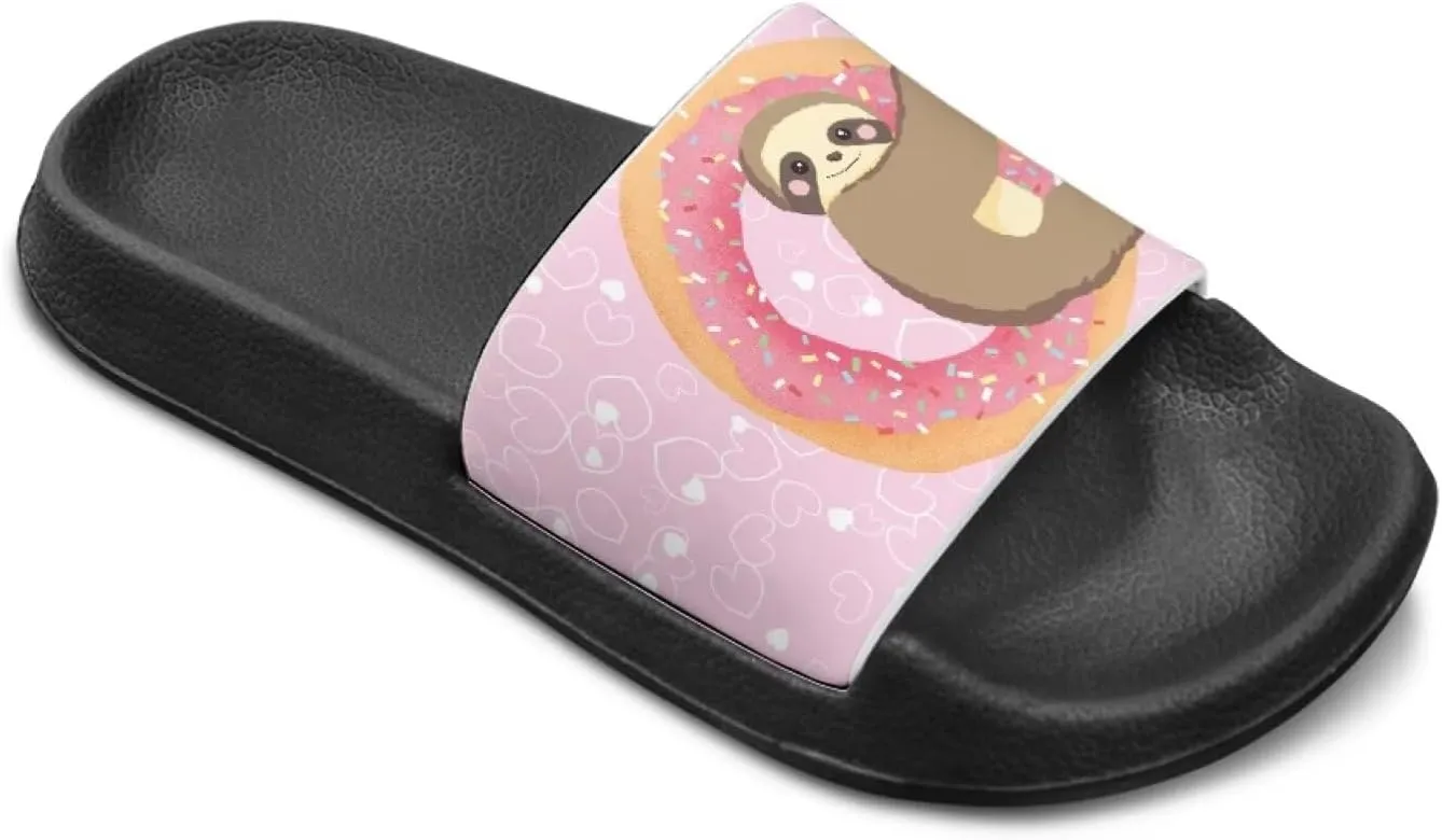 UNICEU Kids Slippers Slip-On Open Toe Quick Drying Slides Sandals Girls Boys Casual Non-Slip Lightweight Shower Shoes