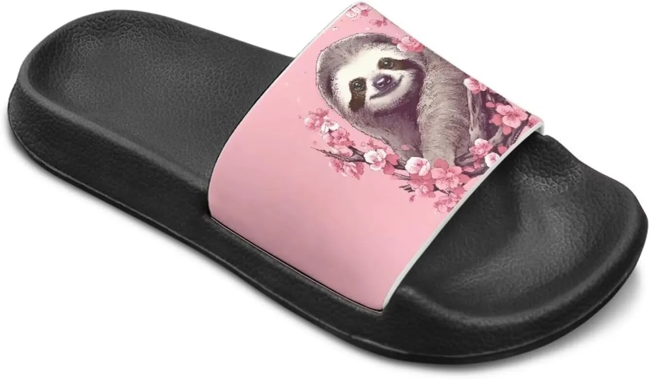 UNICEU Kids Slippers Slip-On Open Toe Quick Drying Slides Sandals Girls Boys Casual Non-Slip Lightweight Shower Shoes