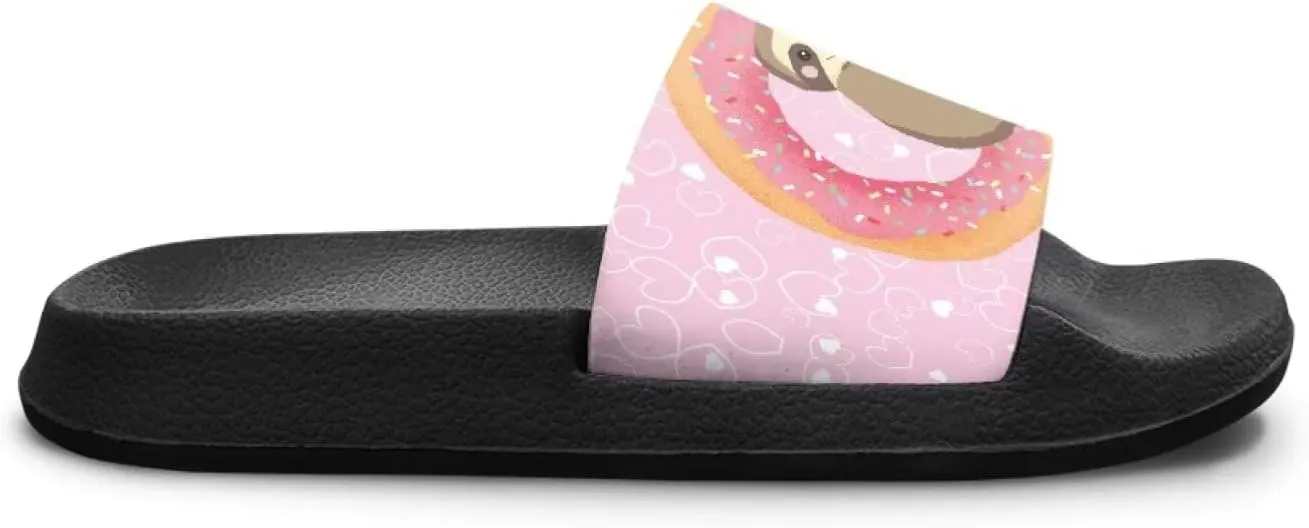 UNICEU Kids Slippers Slip-On Open Toe Quick Drying Slides Sandals Girls Boys Casual Non-Slip Lightweight Shower Shoes