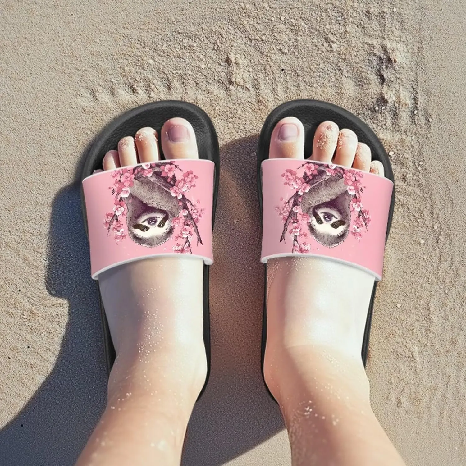 UNICEU Kids Slippers Slip-On Open Toe Quick Drying Slides Sandals Girls Boys Casual Non-Slip Lightweight Shower Shoes