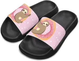 UNICEU Kids Slippers Slip-On Open Toe Quick Drying Slides Sandals Girls Boys Casual Non-Slip Lightweight Shower Shoes