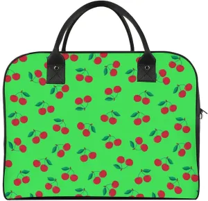 Unisex Shoulder Nylon Cherries Vintage Handbag for Journey 13" X 19" X 8"