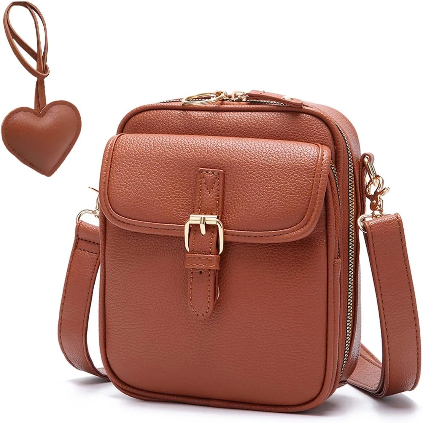 Urvashi Crossbody Leather Bag, 2025 Upgraded Urvashi Crossbody Bag for Women, Vintage Large Capacity Messenger Bag