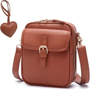 Urvashi Crossbody Leather Bag, 2025 Upgraded Urvashi Crossbody Bag for Women, Vintage Large Capacity Messenger Bag