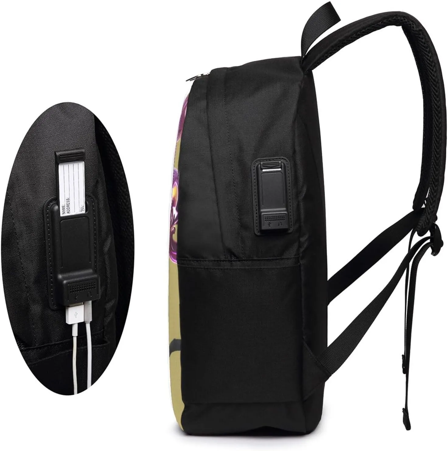 vacsAX Durable Ergonomic Backpack With - Large Capacity With USB Ports - Perfect For Women Men Beautiful Orchids