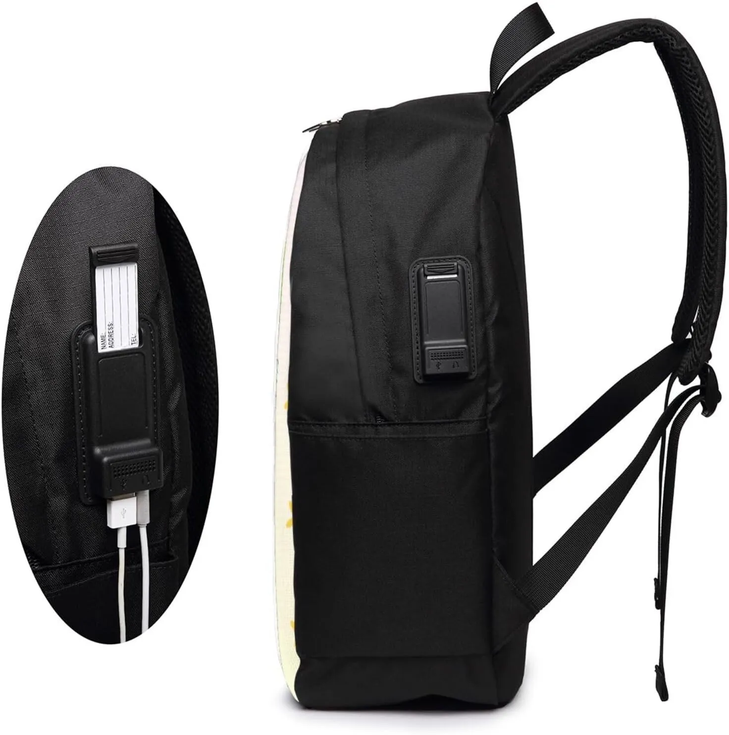 vacsAX Durable Ergonomic Backpack With - Large Capacity With USB Ports - Perfect For Women Men Blooming Daffodils