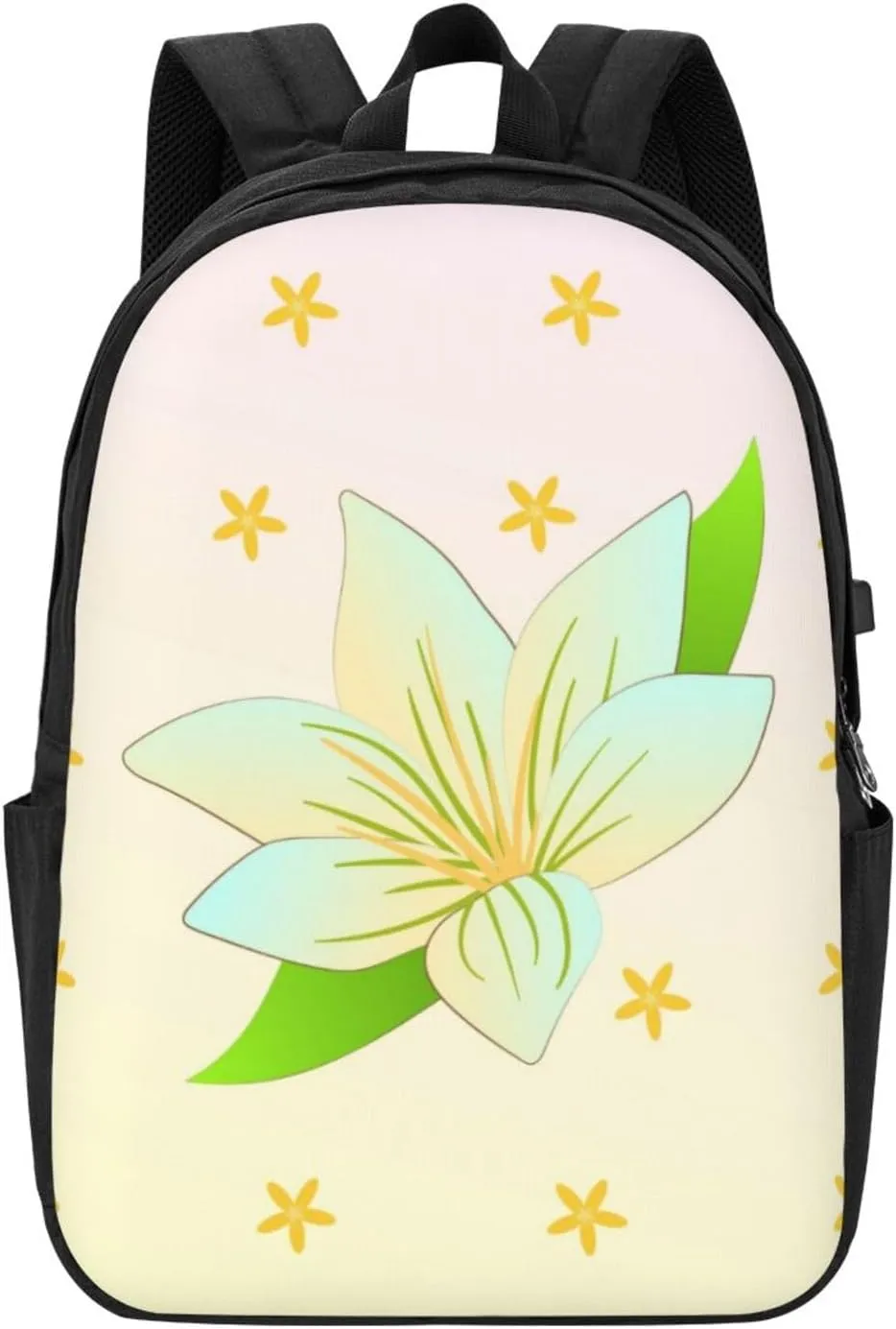 vacsAX Durable Ergonomic Backpack With - Large Capacity With USB Ports - Perfect For Women Men Blooming Daffodils