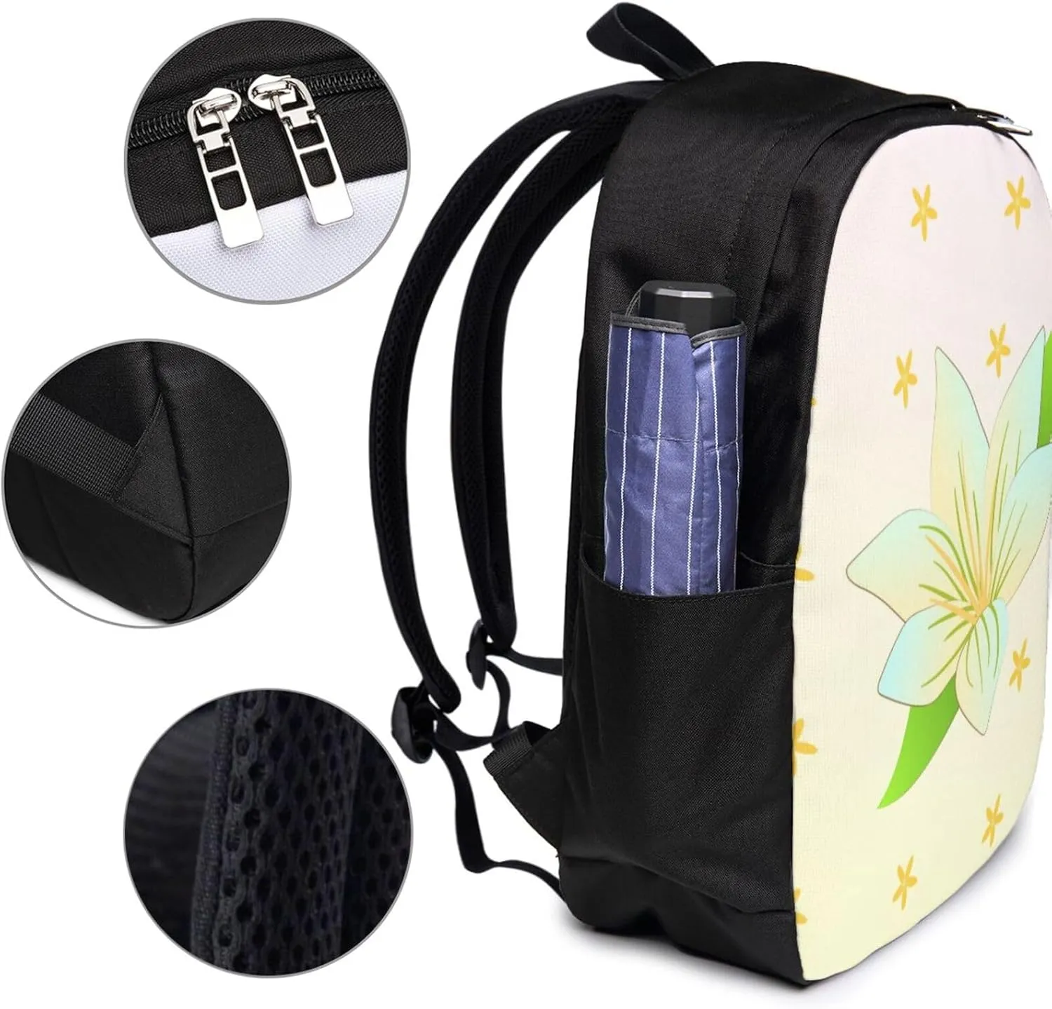 vacsAX Durable Ergonomic Backpack With - Large Capacity With USB Ports - Perfect For Women Men Blooming Daffodils