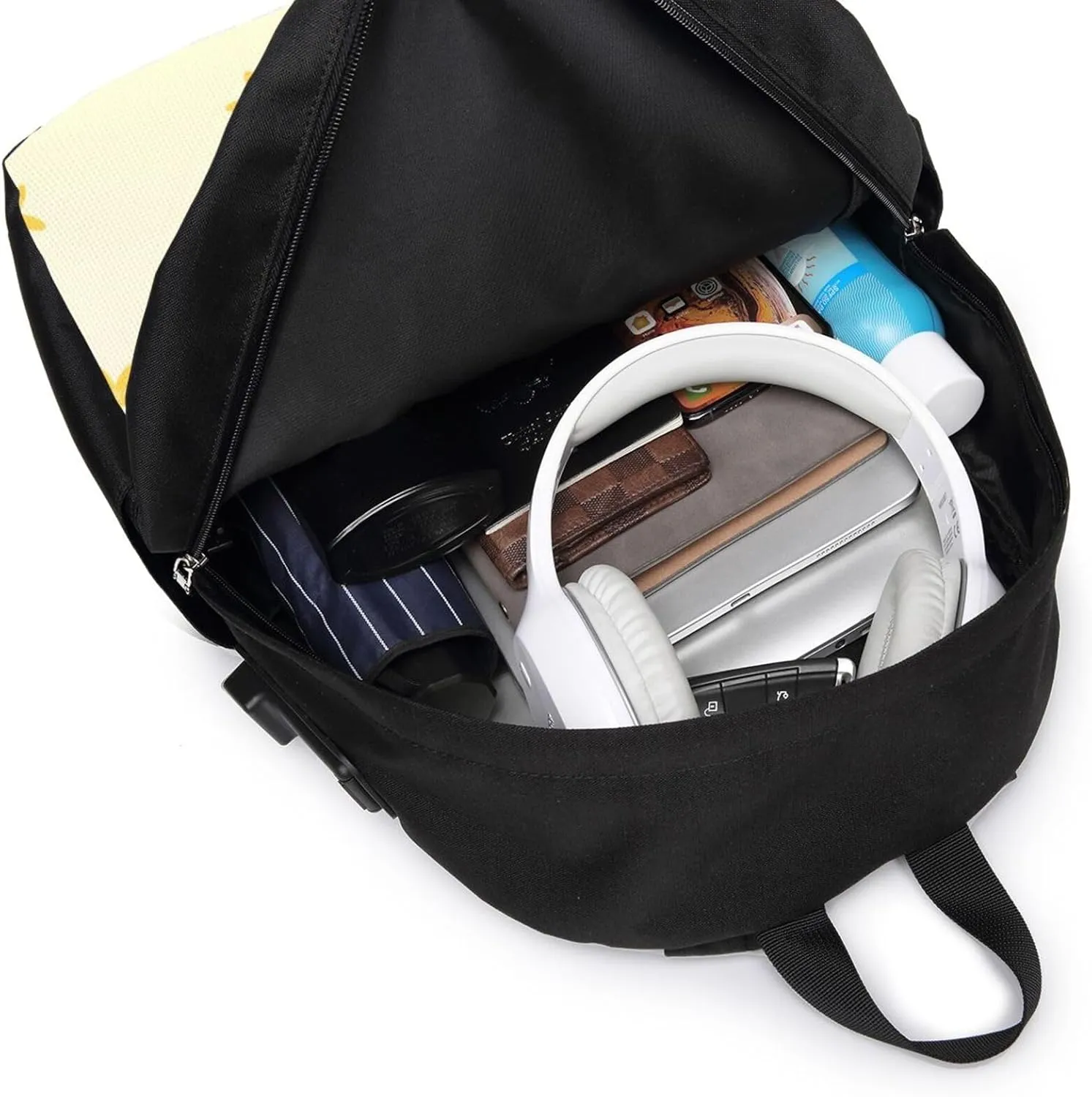 vacsAX Durable Ergonomic Backpack With - Large Capacity With USB Ports - Perfect For Women Men Blooming Daffodils